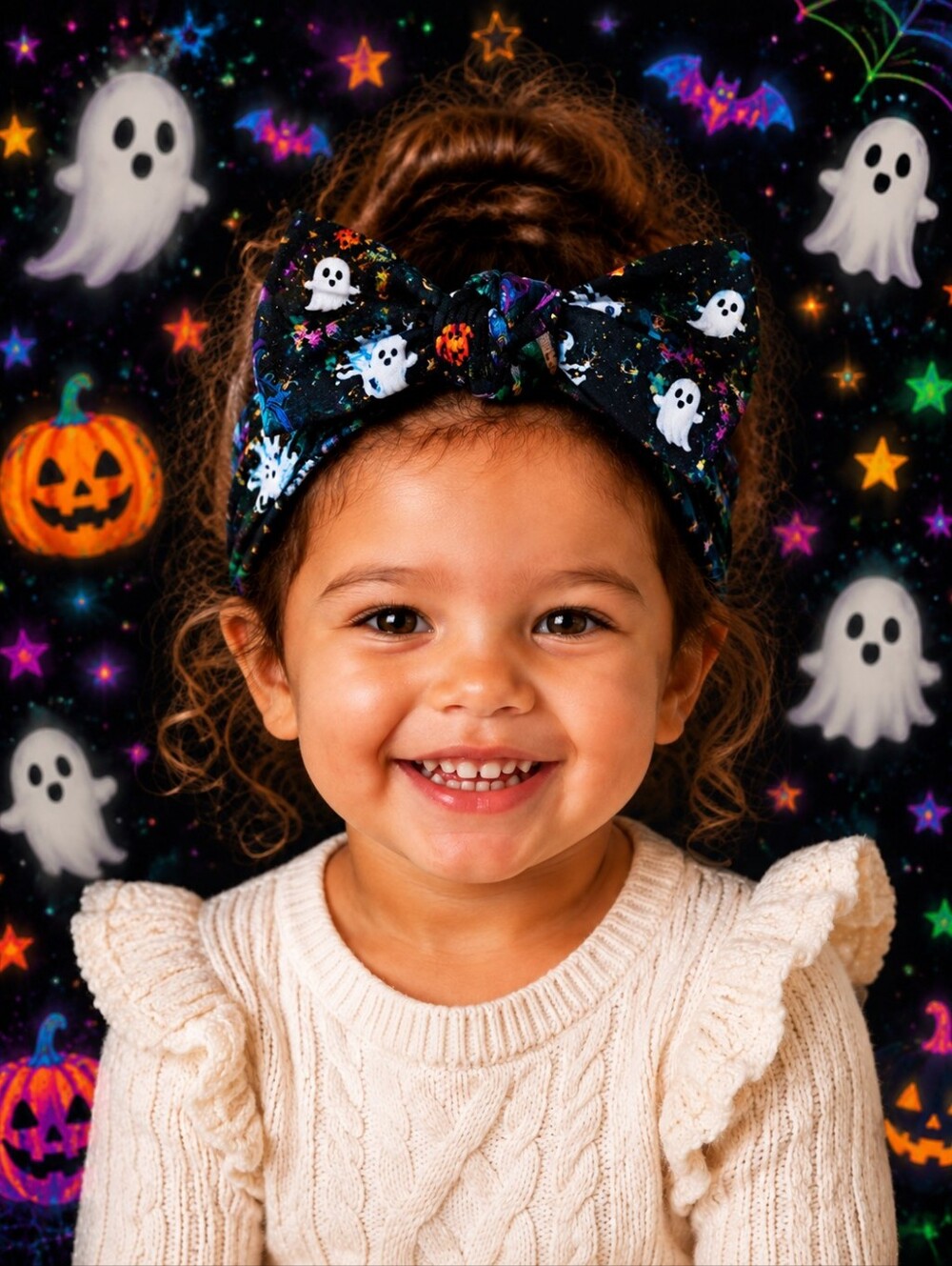 Glimmers Halloween Print Bamboo Headband NWT Sold Out Print